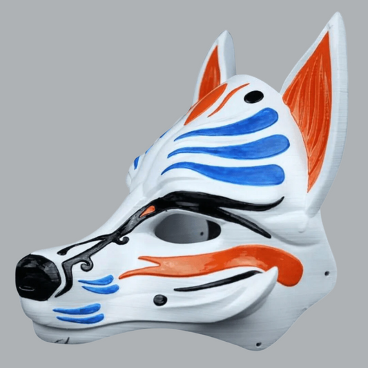 SpaceArmory Kitsune Fox Mask Blue/Orange