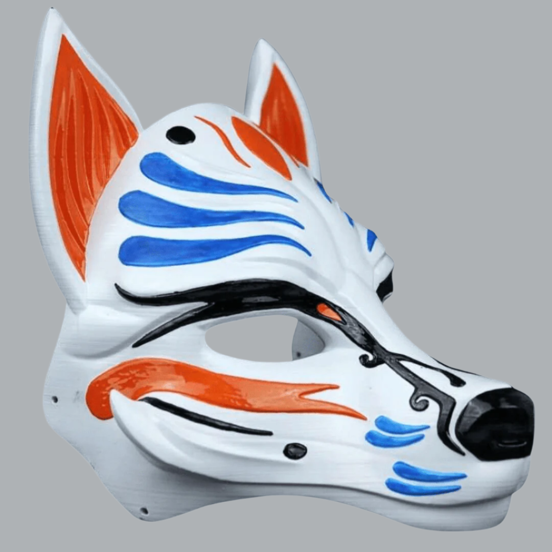 SpaceArmory Kitsune Fox Mask Blue/Orange
