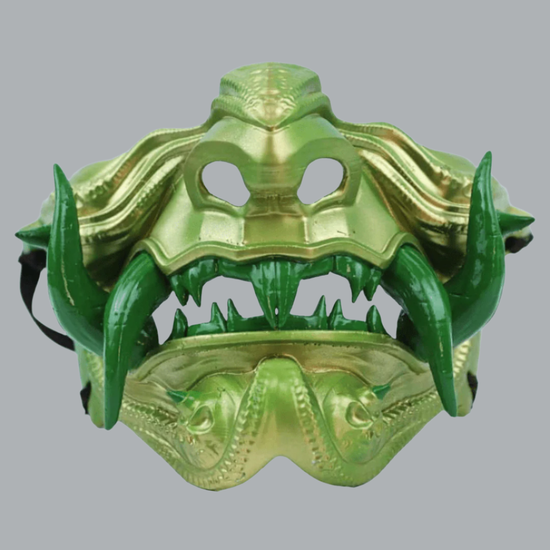 SpaceArmory Samurai Oni Mask Gold/Green