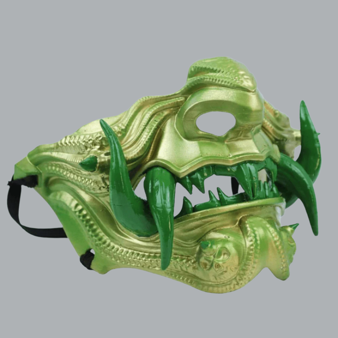 SpaceArmory Samurai Oni Mask Gold/Green