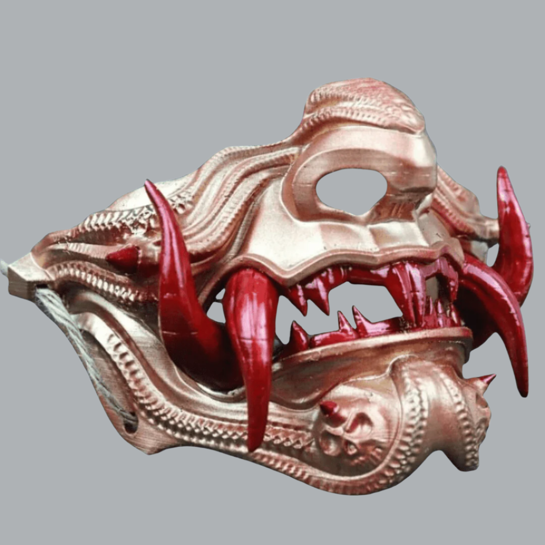 SpaceArmory Samurai Oni Mask Rose Gold