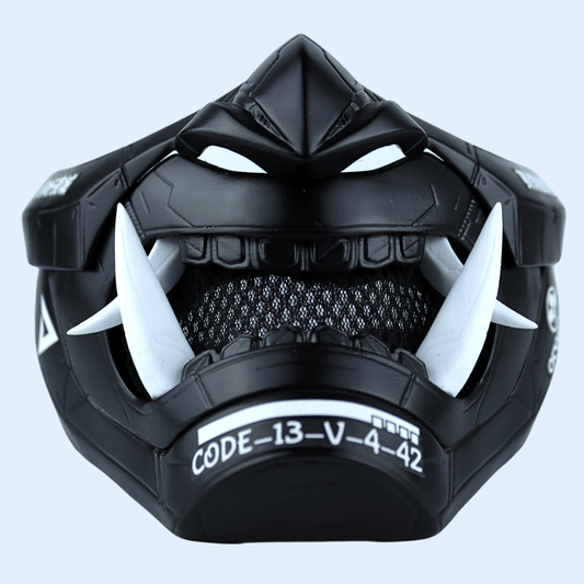 Cyberpunk Oni Mask Matte Black