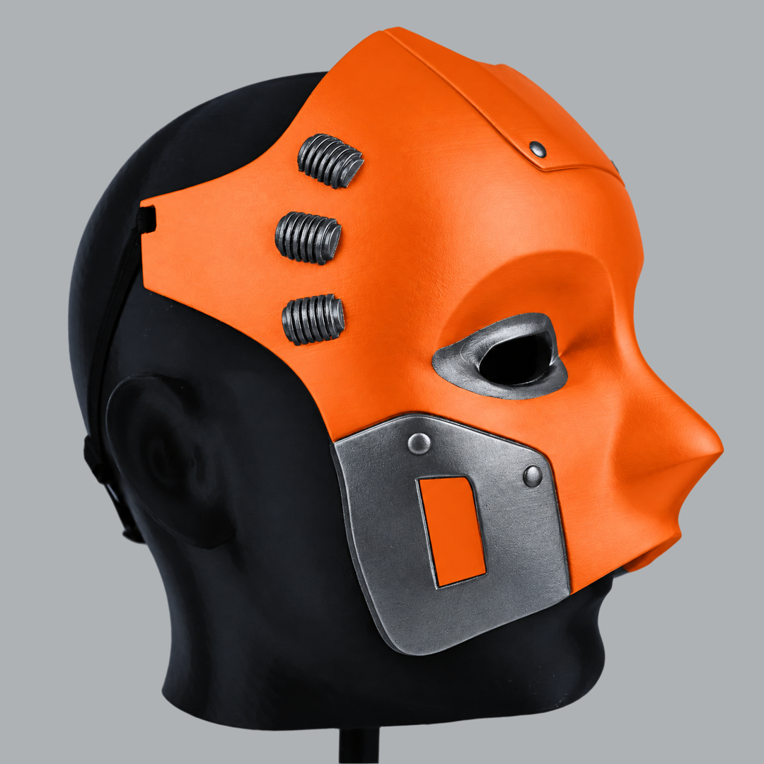 Cyborg Android Robot Mask - Orange / Graphite - View 5
