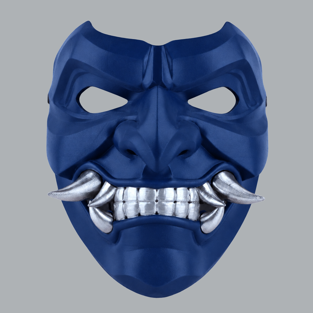 Kabuto Mask With Fangs - Ultramarine - View 1