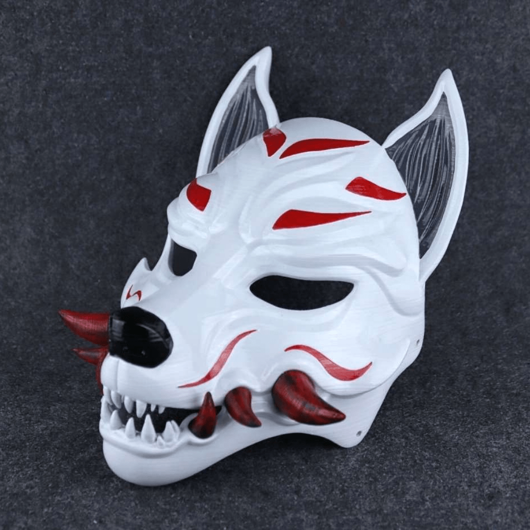 Kitsune Fox Mask With Fangs - Space Armory