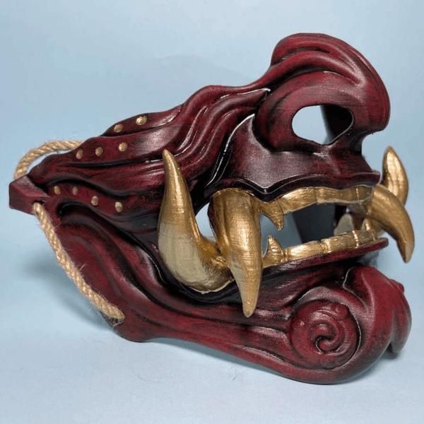 Samurai Oni Mask Red - Space Armory