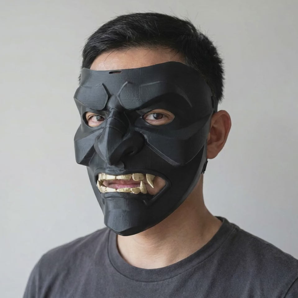 Kabuto Mask Black worn on a model