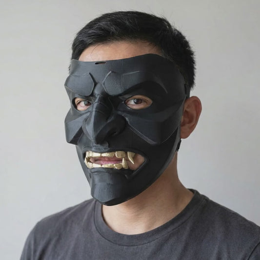 Kabuto Mask Black worn on a model