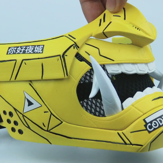 Cyberpunk Oni Mask - Yellow