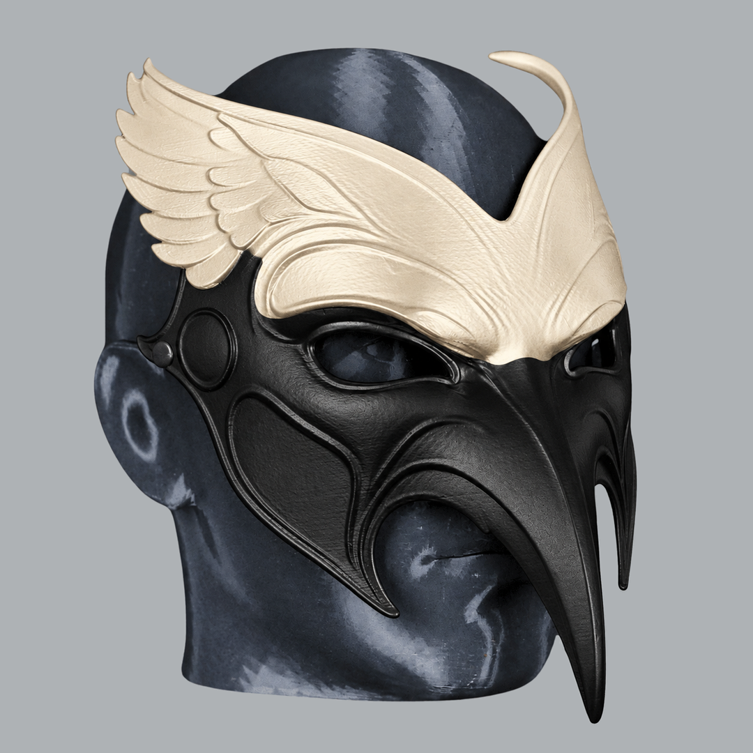 Raven Mask - Bone / Shock Black - View 1
