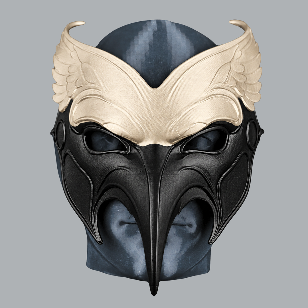 Raven Mask - Bone / Shock Black - View 2