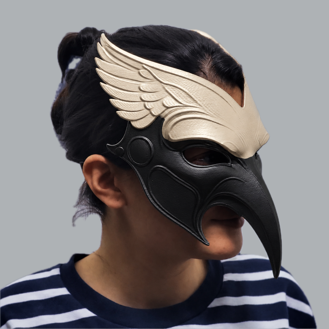 Raven Mask - Bone / Shock Black - View 6