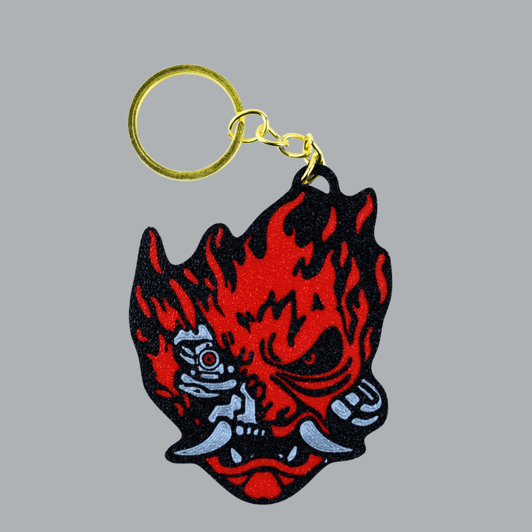 Space Armory Cyber Demon Keychain – With Chain Masks