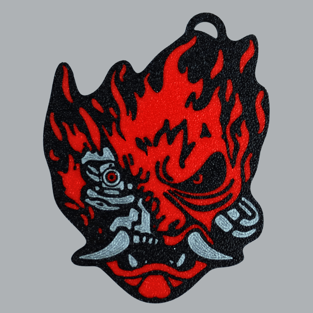 Space Armory Cyber Demon Keychain – With Chain Masks