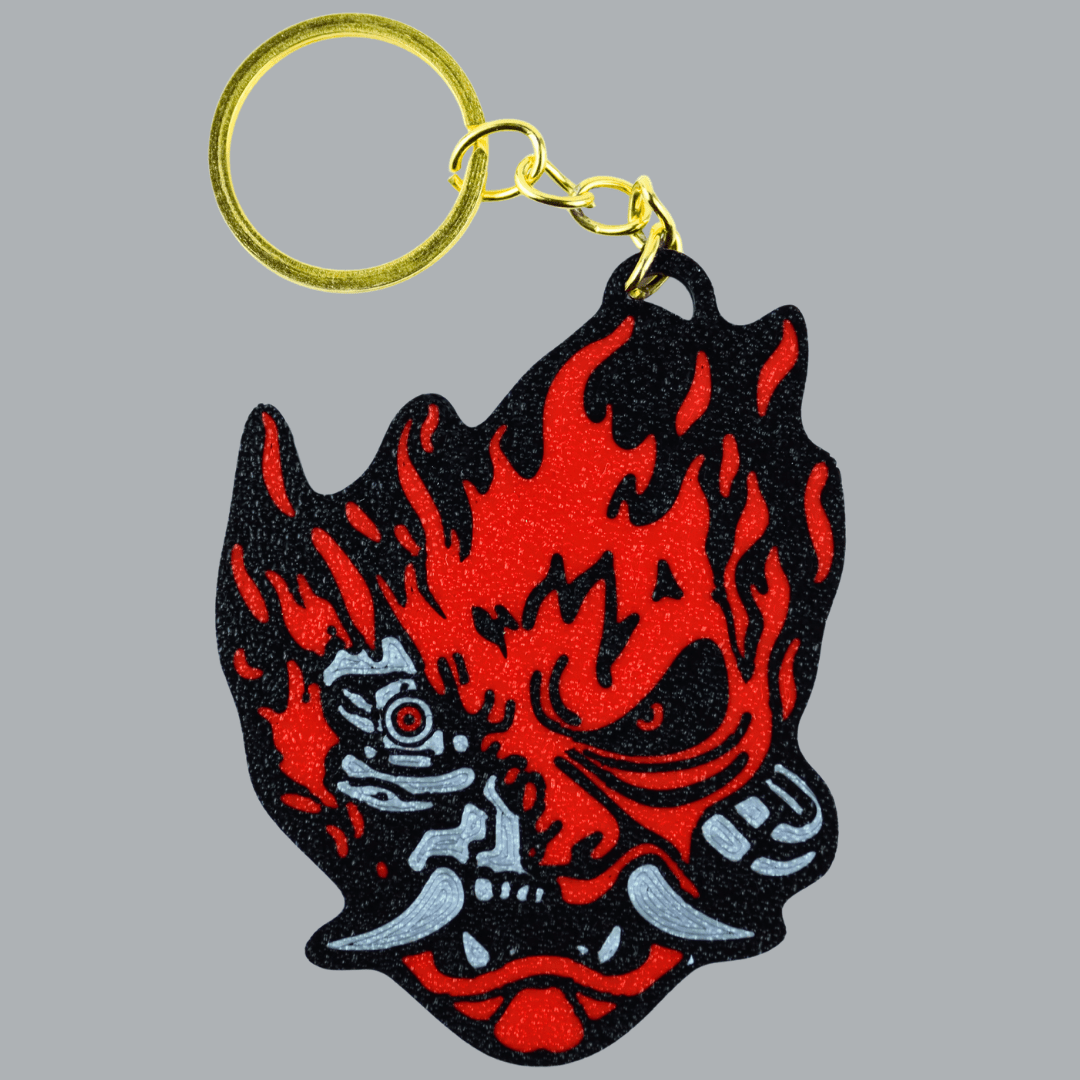 Space Armory Cyber Demon Keychain – With Chain Masks