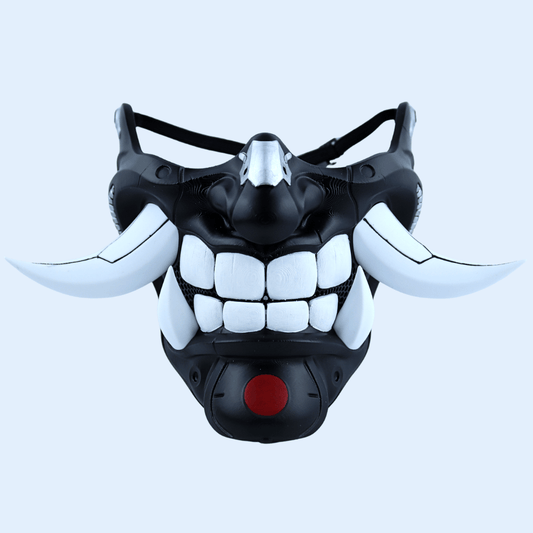 Space Armory Cyber Hannya Oni Mask Matte Black Masks
