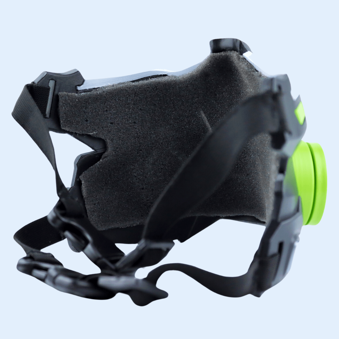 Space Armory Cyber Ninja Cosplay Warrior Mask Matte Black/Lime