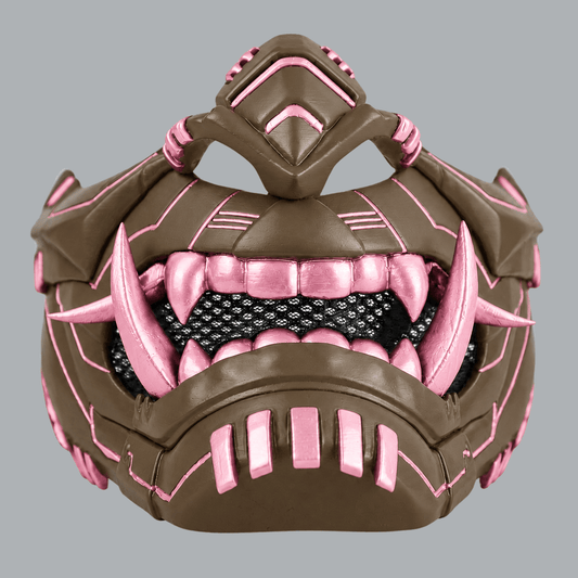 Space Armory Cyber Oni Mask - Brown / Pink Masks