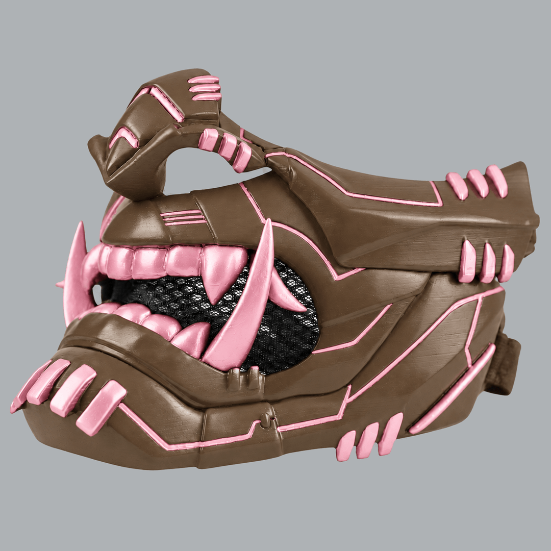 Space Armory Cyber Oni Mask - Brown / Pink Masks