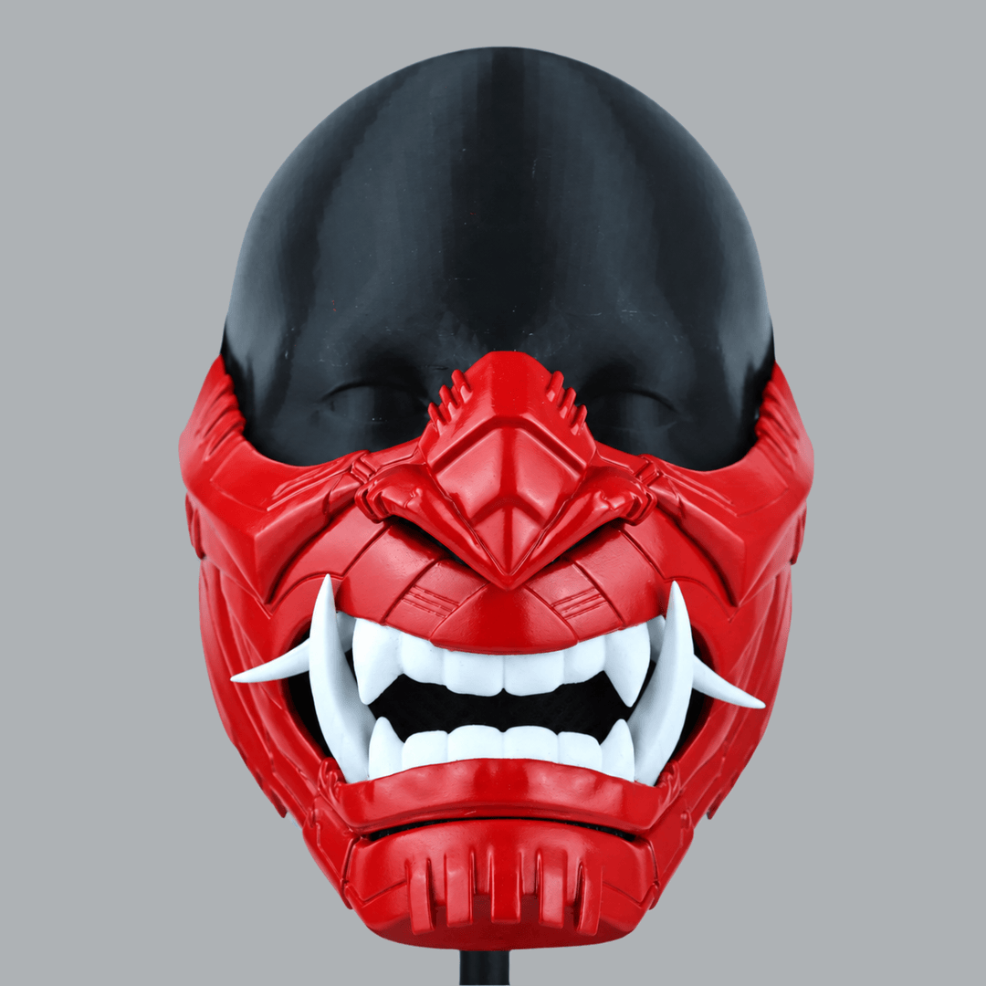 Space Armory Cyber Oni Mask - Fire Red Masks