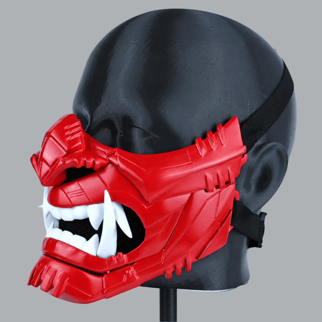 Space Armory Cyber Oni Mask - Fire Red Masks