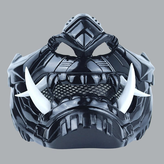 Space Armory Cyber Oni Mask - Glossy Black Masks