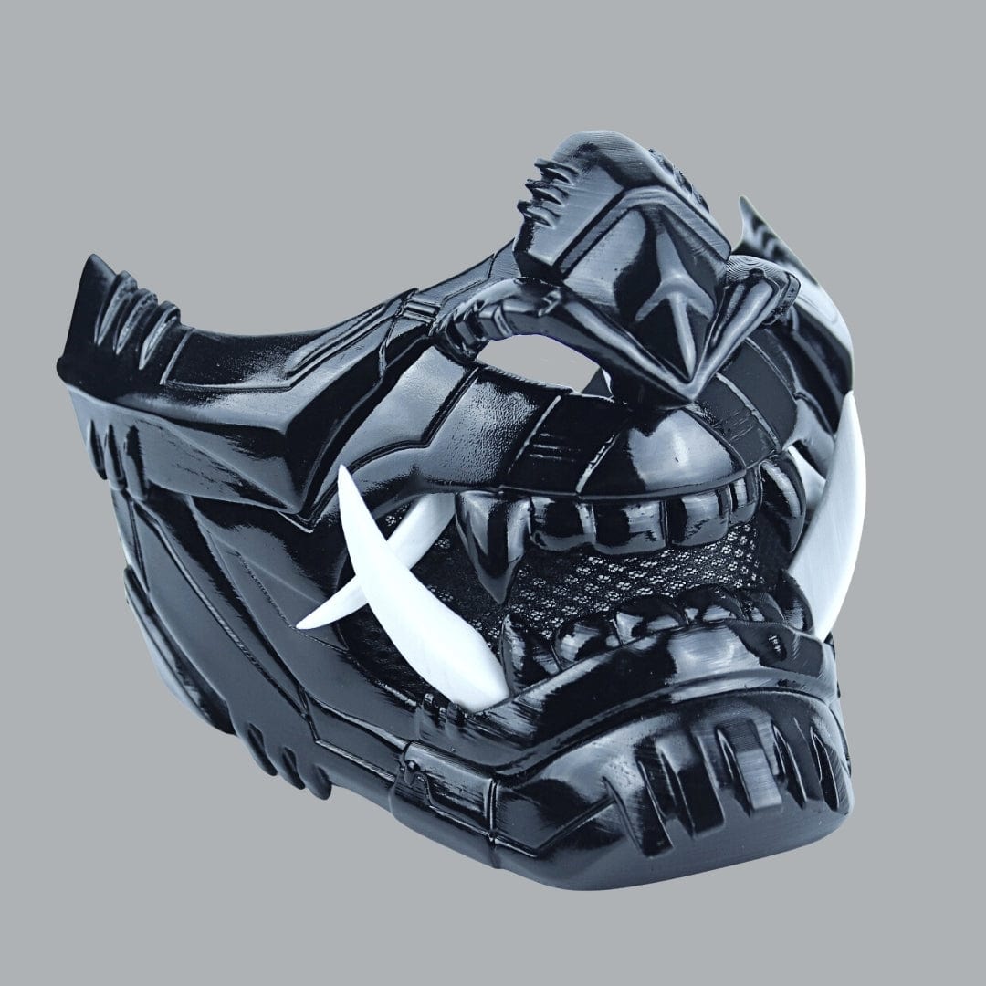 Space Armory Cyber Oni Mask - Glossy Black Masks