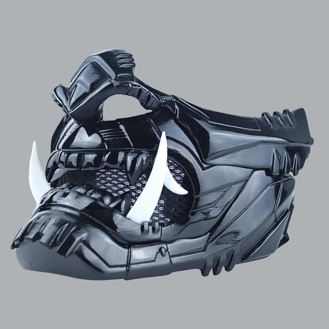 Space Armory Cyber Oni Mask - Glossy Black Masks