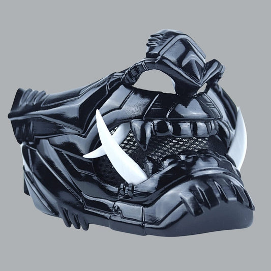 Space Armory Cyber Oni Mask - Glossy Black Masks