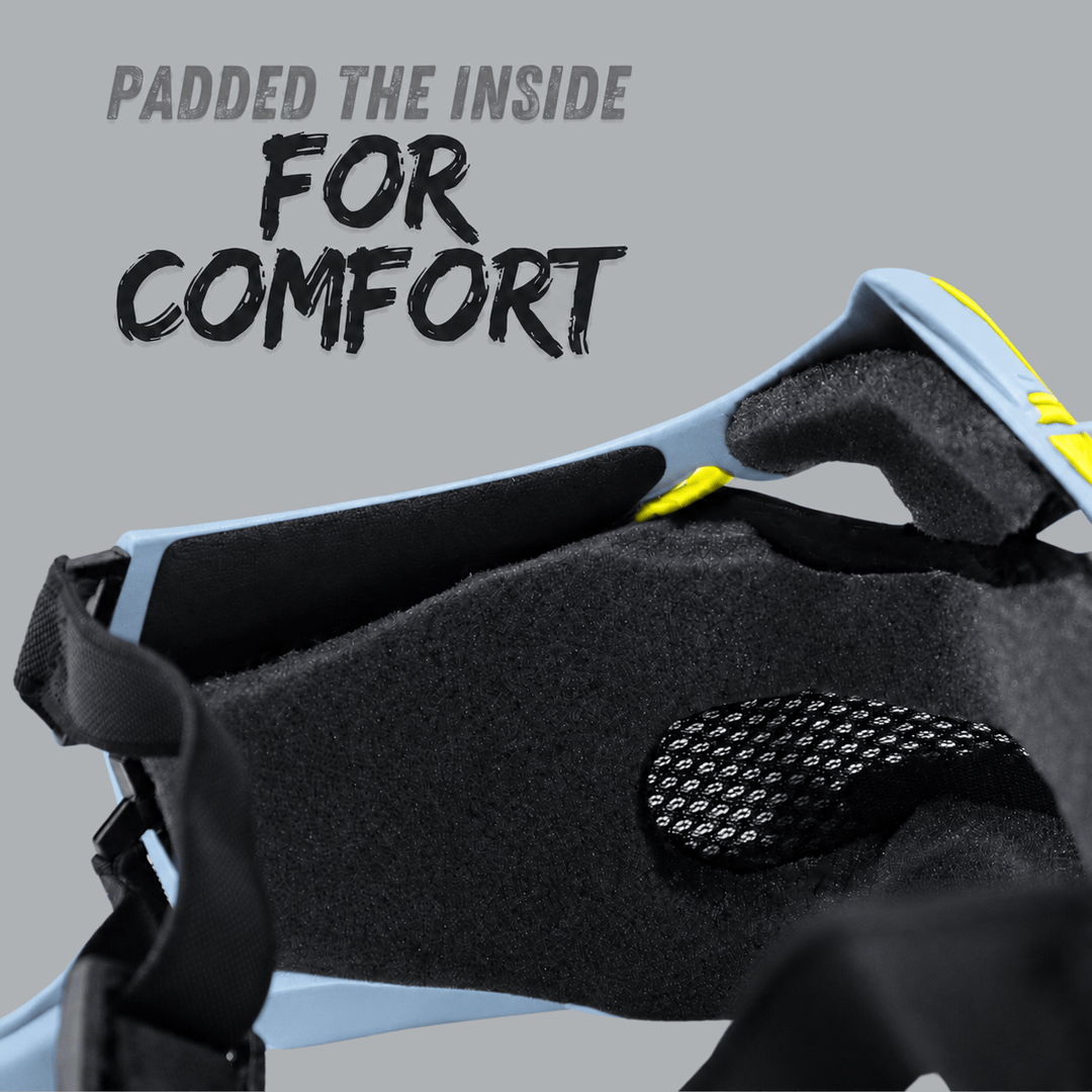 Space Armory Cyber Oni Mask - Ice Blue / Yellow Masks