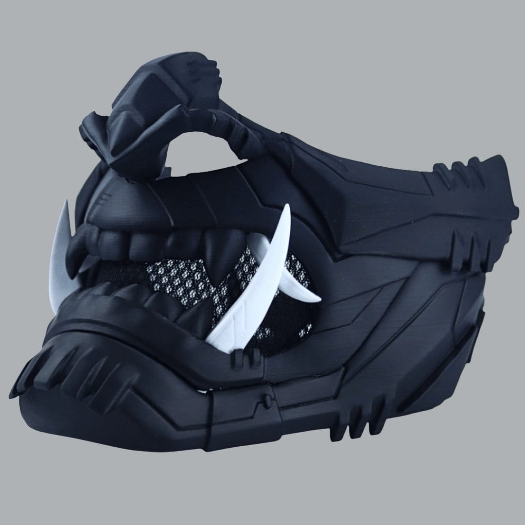Space Armory Cyber Oni Mask - Matte Black Masks