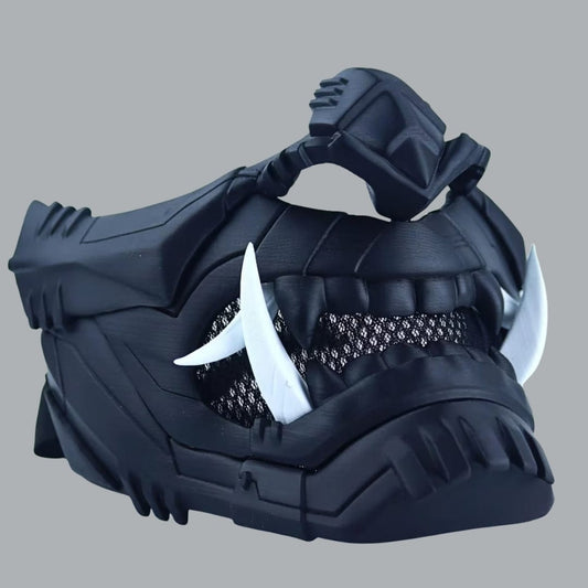 Space Armory Cyber Oni Mask - Matte Black Masks