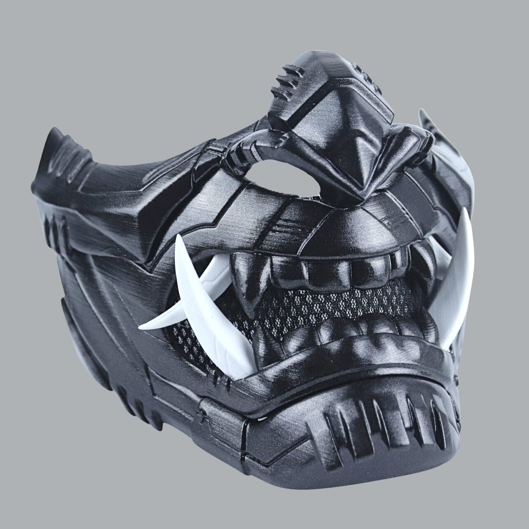 Space Armory Cyber Oni Mask - Metallic Black Masks