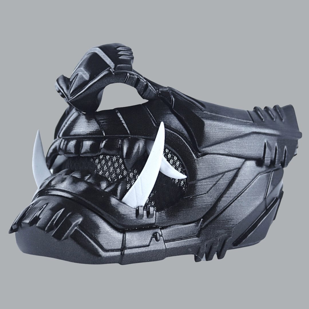Space Armory Cyber Oni Mask - Metallic Black Masks