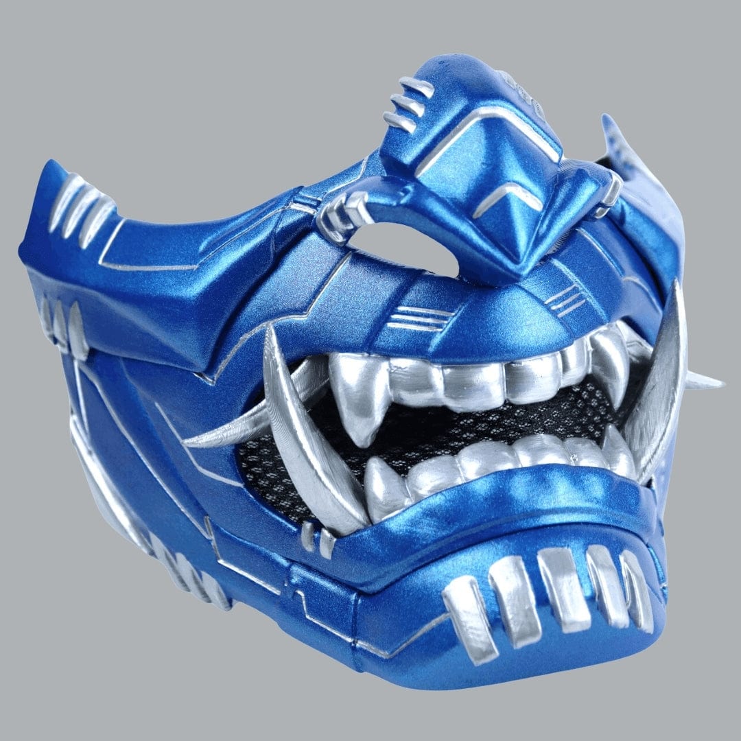 Space Armory Cyber Oni Mask - Metallic Blue Masks