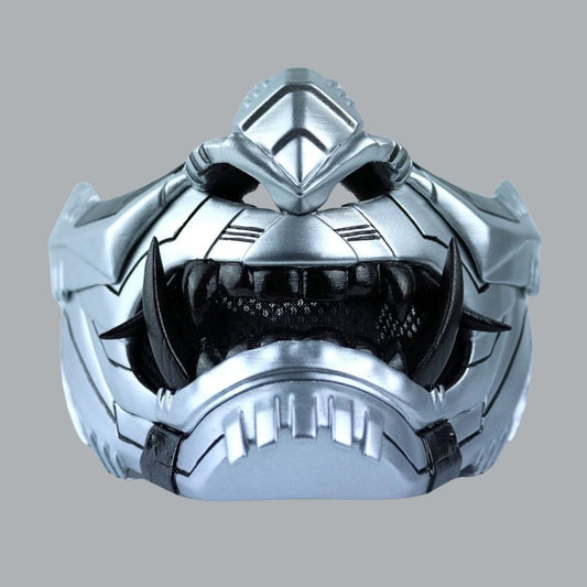 Space Armory Cyber Oni Mask - Metallic Gray Masks