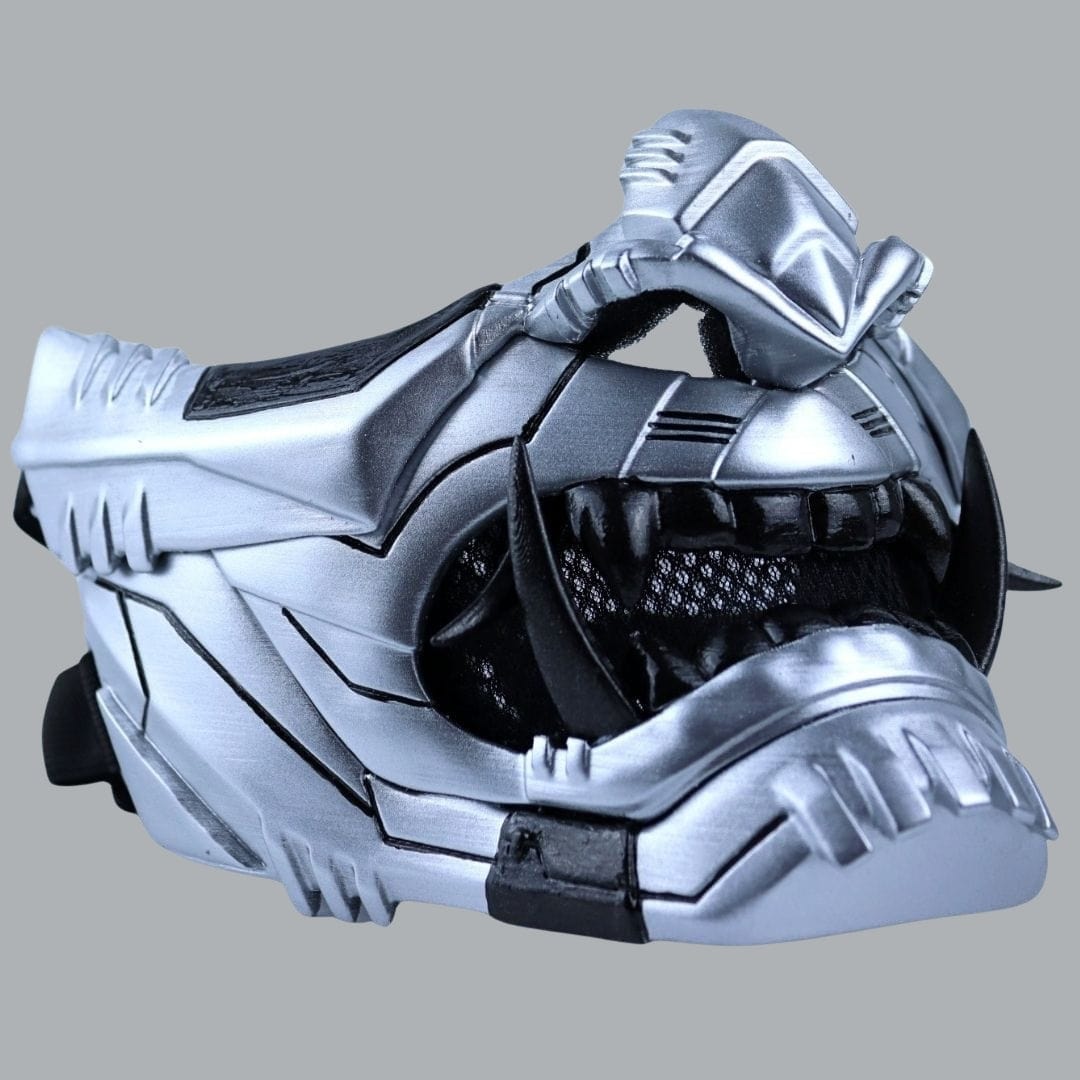 Space Armory Cyber Oni Mask - Metallic Gray Masks