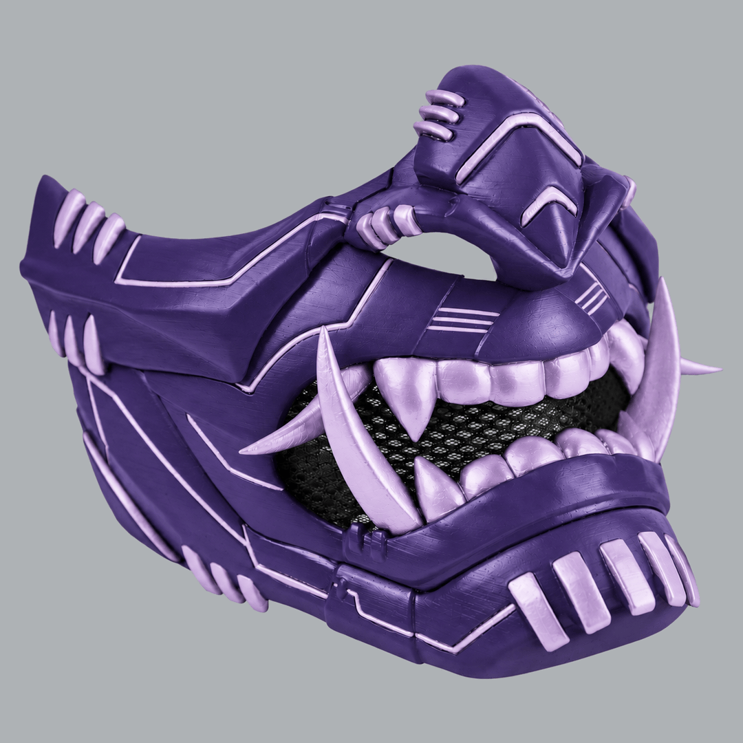 Space Armory Cyber Oni Mask - Royal Purple / Lavender Masks