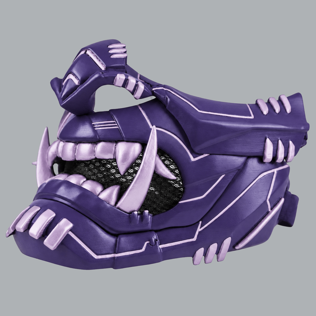 Space Armory Cyber Oni Mask - Royal Purple / Lavender Masks