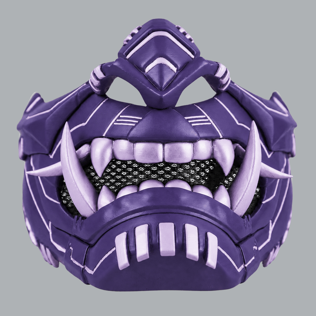 Space Armory Cyber Oni Mask - Royal Purple / Lavender Masks