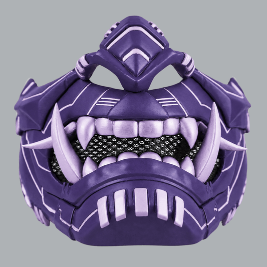 Space Armory Cyber Oni Mask - Royal Purple / Lavender Masks