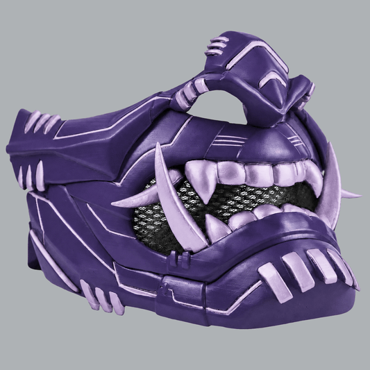 Space Armory Cyber Oni Mask - Royal Purple / Lavender Masks