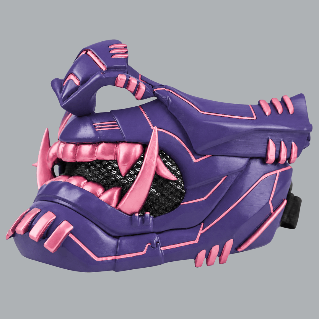 Space Armory Cyber Oni Mask - Royal Purple / Pink Masks