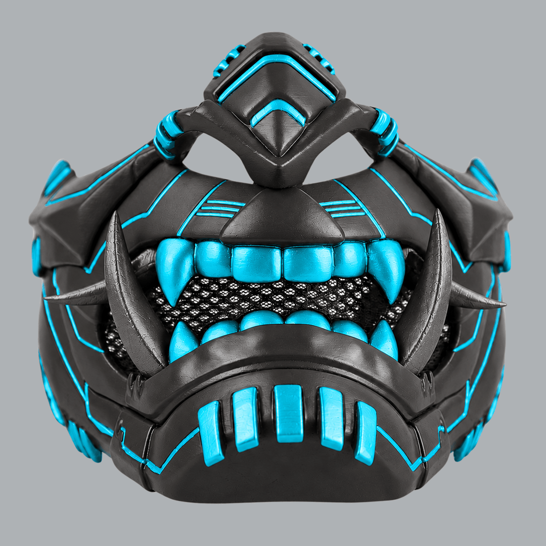 Space Armory Cyber Oni Mask - Slate / True Cyan Masks