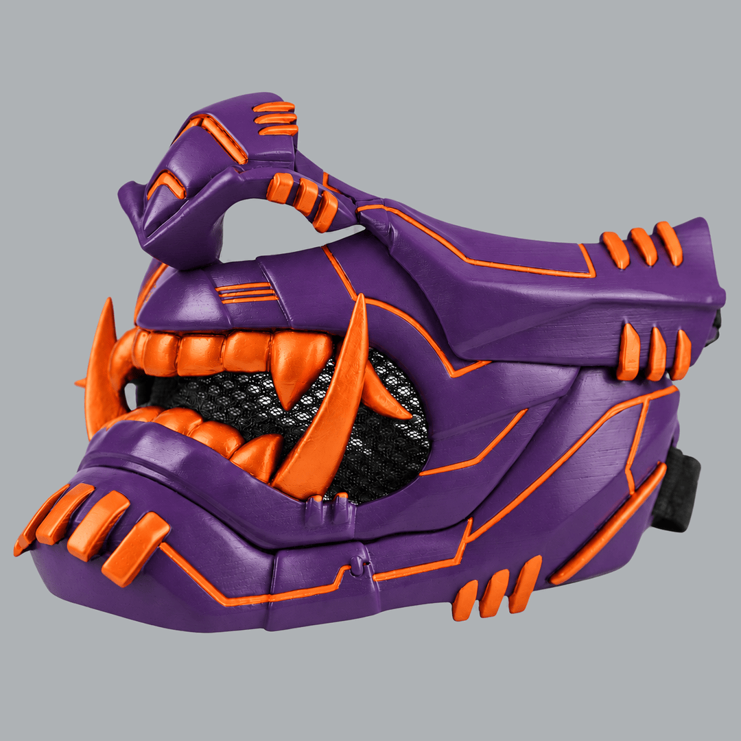 Space Armory Cyber Oni Mask - Violet / Orange Masks