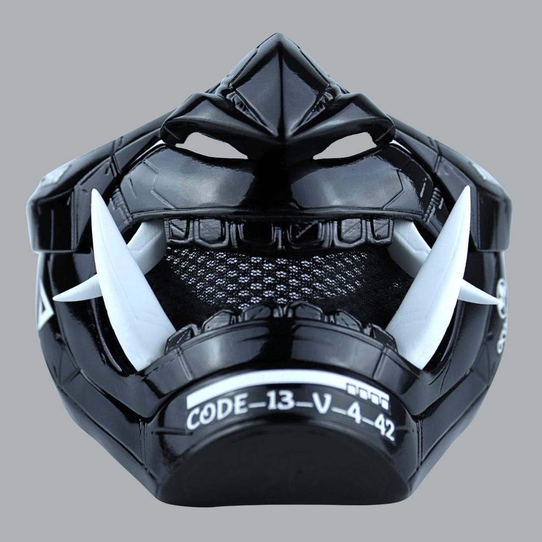 Space Armory Cyberpunk Oni Mask - Glossy Black Masks