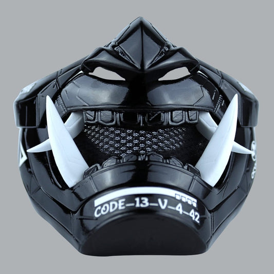 Space Armory Cyberpunk Oni Mask - Glossy Black Masks