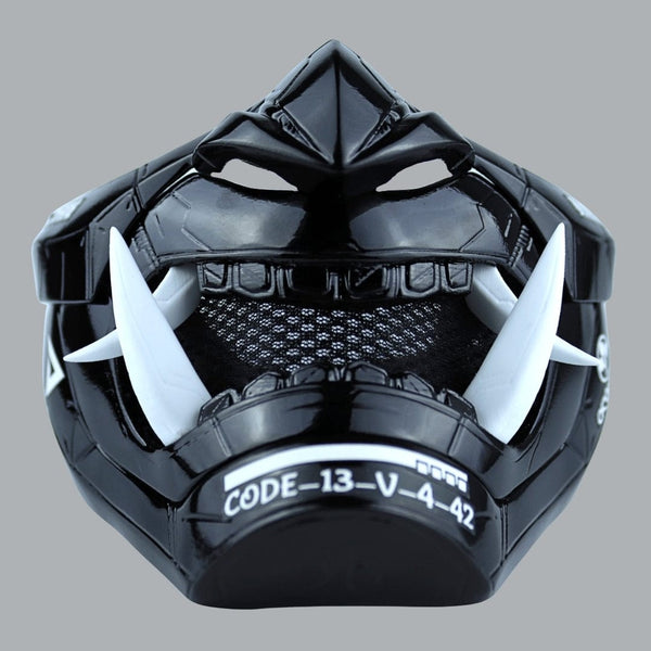 Cyberpunk Oni Mask - Glossy Black – Space Armory | Japanese Mask and ...
