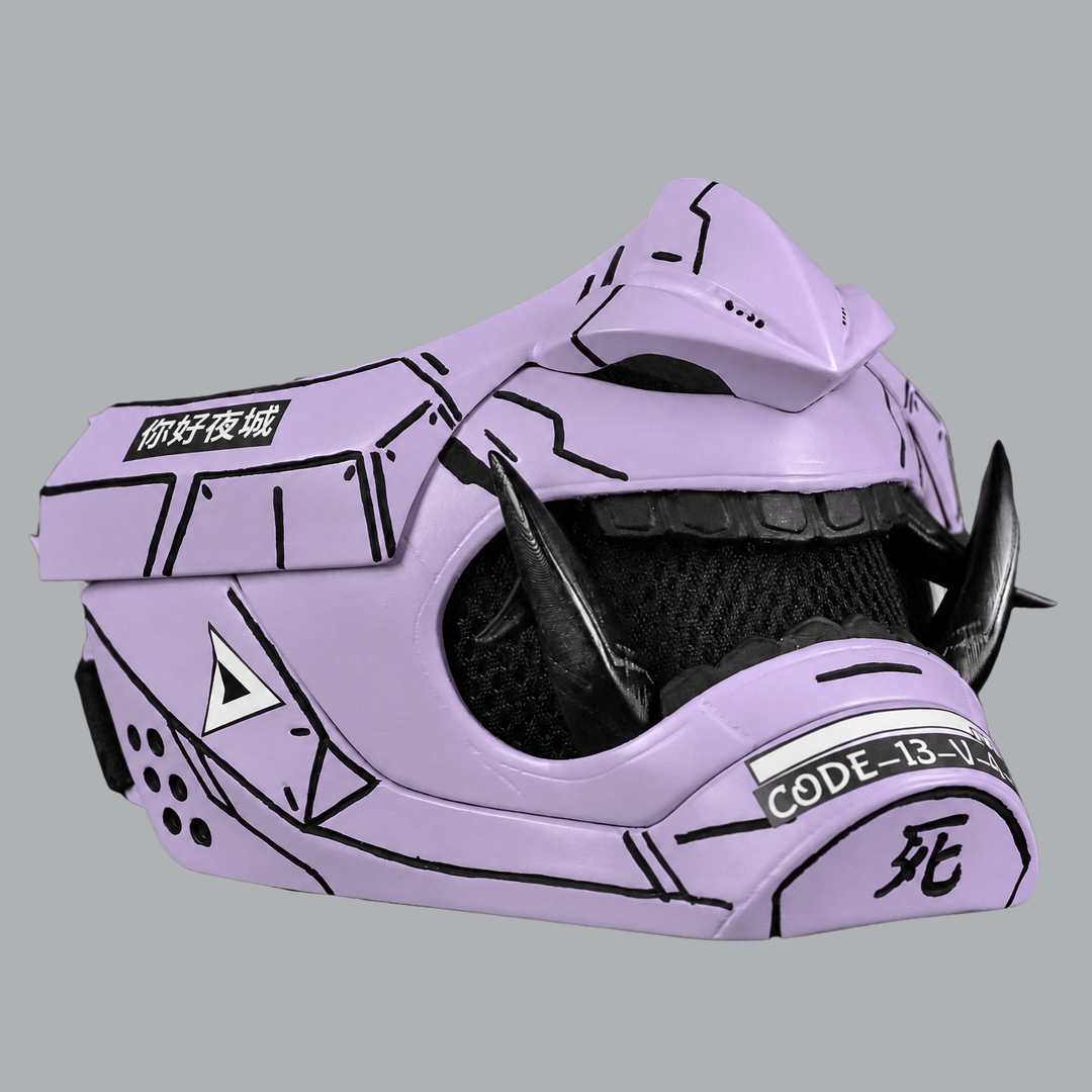 Space Armory Cyberpunk Oni Mask - Light Lilac Masks