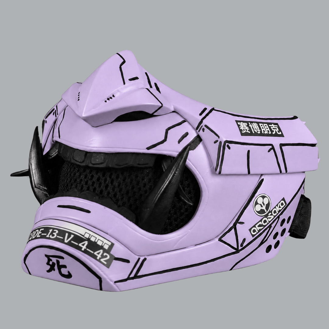Space Armory Cyberpunk Oni Mask - Light Lilac Masks